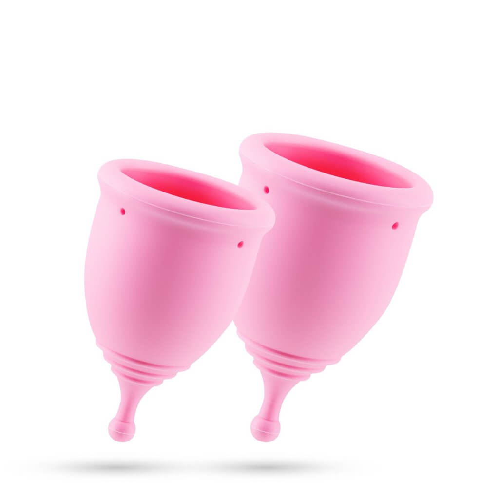 CRUSHIOUS - COPAS MENSTRUALES MINERVA (S + L) CON BOLSA Y LIMPIADOR DE JUGUETES 150 ML - Imagen 3