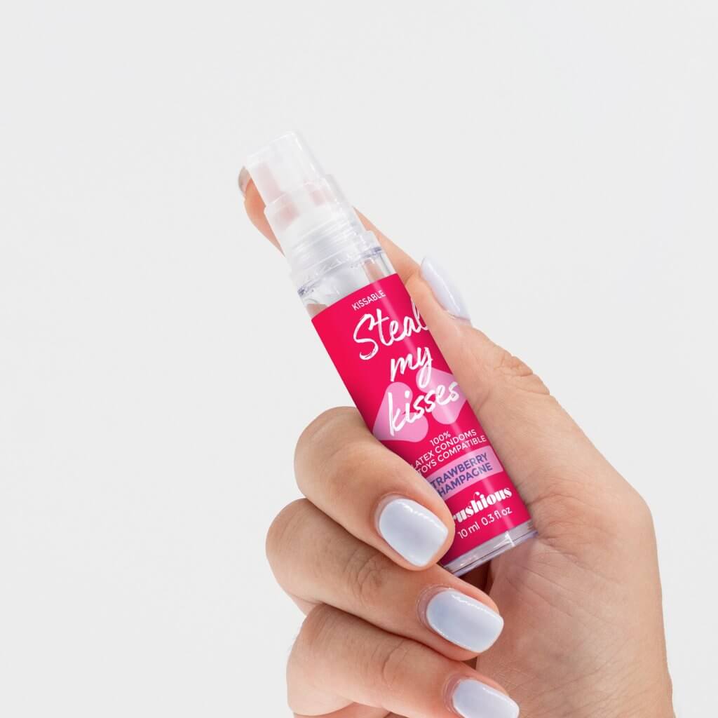 CRUSHIOUS - GEL LUBRICANTE STEAL MY KISSES DE SABOR FRESA Y CHAMPÁN 10ML