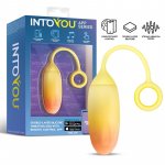 INTOYOU APP SERIES -  HUEVO CON APP SILICONA DOBLE CAPA AMARILLO/ NARANJA