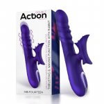 ACTION - FOURTEEN VIBRADOR FUNCION TELESCOPICA ONDULANTE Y LENGUA ALTA FRECUENCIA SILICONA LIQUIDA USB