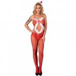LIVCO CORSETTI FASHION - MAGALI LC 17178 BODYSTOCKING CROTCHLESS NAVIDEÑO TALLA ÚNICA - Imagen 2