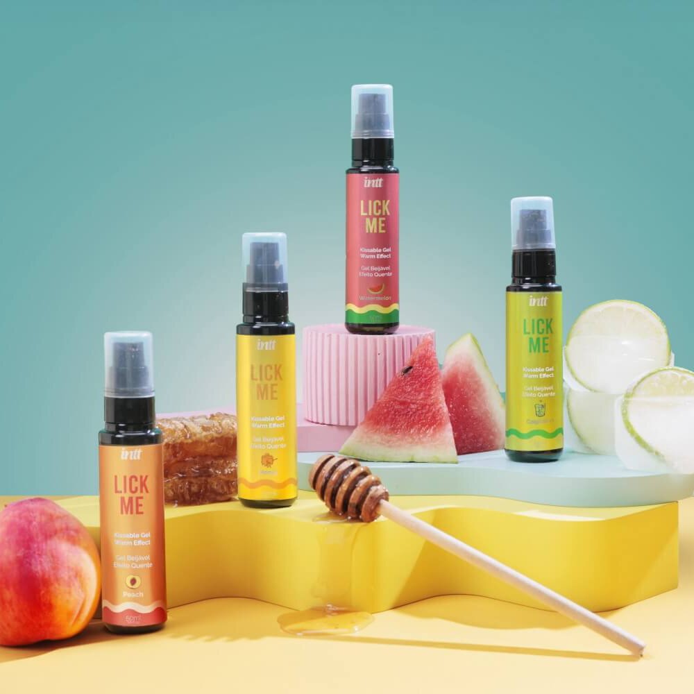 INTT - LICK ME GEL COMESTIBLE SABOR MIEL/CAIPIRIÑA/MELOCOTON/SANDIA EFECTO CALOR