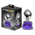 AFTERDARK – PLUG ANAL DE METAL CON ROSA PURPURA EN LA BASE TALLA S