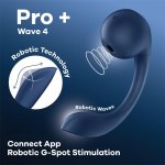 SATISFYER - PRO+ WAVE 4 SUCCIONADOR CON SATISFYER CONNECT APP DARK BLUE