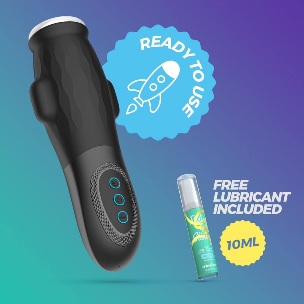 CRUSHIOUS - MASTURBADOR GARGANTUA CON FUNDA EXTRAÍBLE, SUCCIÓN Y LUBRICANTE GRATUITO