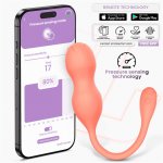 INTOYOU APP SERIES - KYRA ENTRENADOR DE SUELO PELVICO CON SENSOR DE PRESION Y APP SALMON/NARANJA