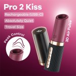 SATISFYER - PRO 2 KISS ESTIMULADOR CLÍTORIS POR ONDAS GRANATE / NEGRO