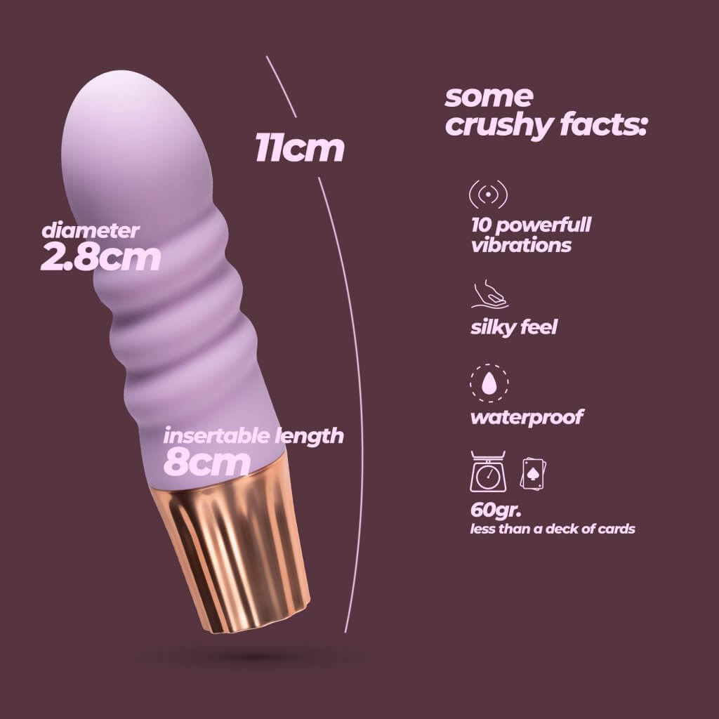 CRUSHIOUS - MINI VIBRADOR MELLOW BUBBLES LAVANDA - Imagen 2