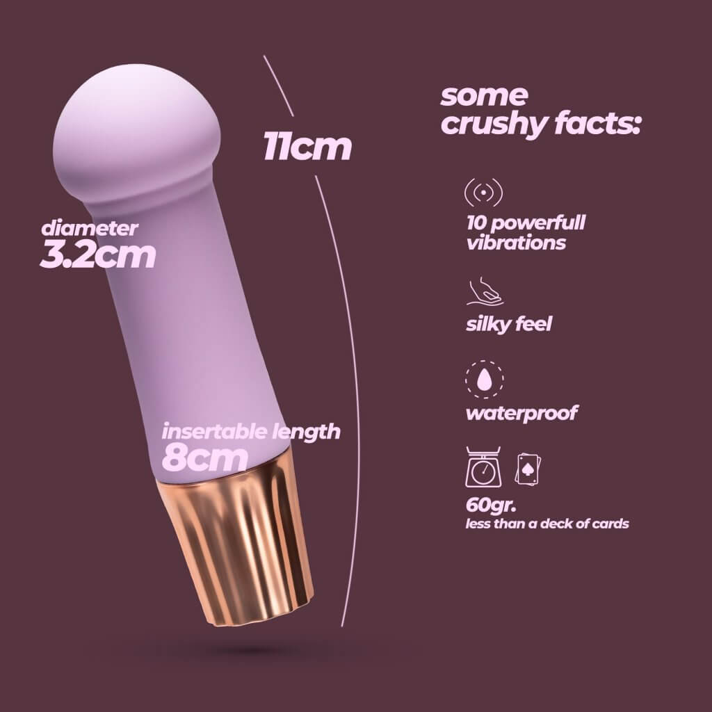 CRUSHIOUS - MINI VIBRADOR MELLOW PUFF LAVANDA - Imagen 2