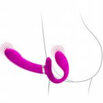 PRETTY LOVE - VALERIE VIBRADOR DOBLE STRAP-ON 12 VIBRACIONES MORADO - Imagen 2