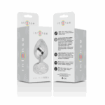INTENSE - PLUG ANAL METAL ALUMINIO CON CRISTAL PLATA TALLA S