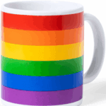 PRIDE - TAZA CON LA BANDERA LGBT EN CAJA INDIVIDUAL KRAFT