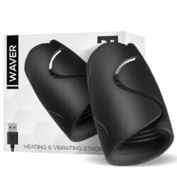 TARDE NOCHE - WAVER MASTURBADOR MASCULINO FUNCION CALOR Y VIBRACION FLEXIBLE USB SILICONA