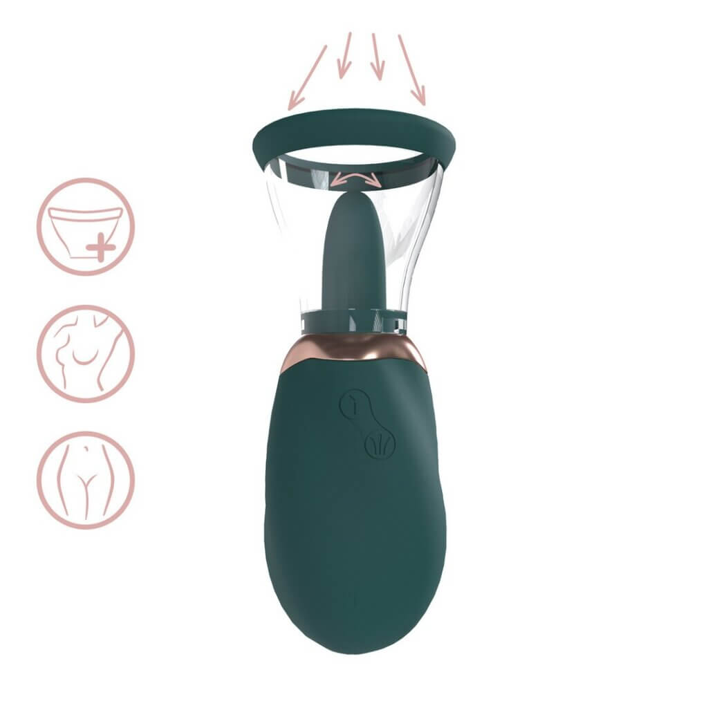 PUMPED - BOMBA PARA VULVA Y SENOS BOOST FOREST GREEN - Imagen 2