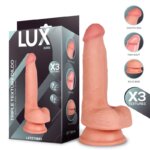 LUX - HANS DILDO TRIPLE DENSIDAD CON TESTÍCULOS 7.2"