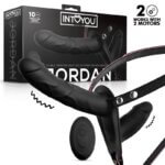 INTOYOU BDSM LINE - JORDAN ARNÉS DILDO DOBLE CON VIBRACIÓN Y CONTROL REMOTO