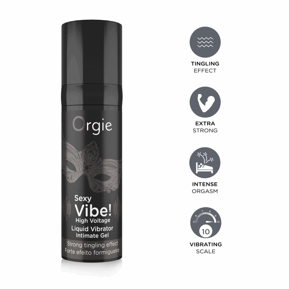 ORGIE - VIBRADOR LÍQUIDO SEXY VIBE! HIGH VOLTAGE 15 ML - Imagen 2