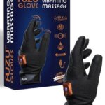 FUZU - VIBRATING MASSAGE GLOVE LEFT HAND MEDIUM BLACK