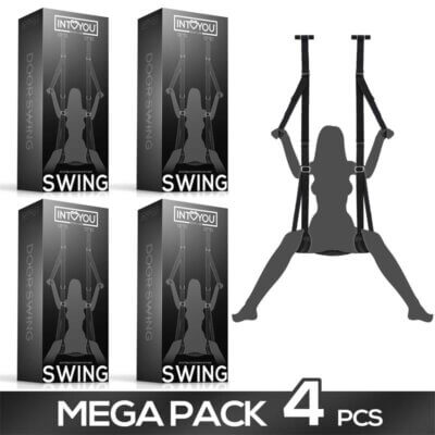 INTOYOU BDSM LINE - PACK DE 4 COLUMPIO DE PUERTA CON SOPORTE DE MANOS, PIERNAS Y ASIENTO
