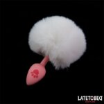 LATETOBED BDSM LINE  -  PLUG DE SILICONA CON POMPON ROSA