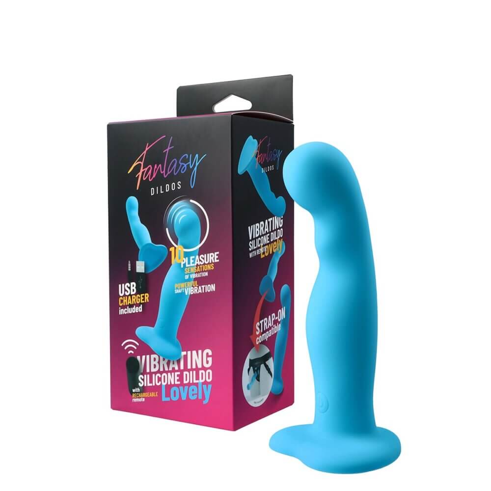 VIRGITE - VIBRATING SILICONE DILDO "LOVELY" W/ REMOTE CONTROL