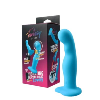 VIRGITE - VIBRATING SILICONE DILDO "LOVELY" W/ REMOTE CONTROL