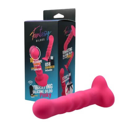VIRGITE - VIBRATING SILICONE DILDO "PINKY" W/ REMOTE CONTROL