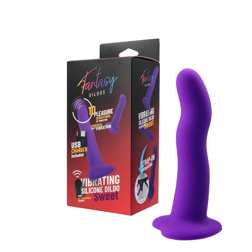 VIRGITE - VIBRATING SILICONE DILDO "SWEET" W/ REMOTE CONTROL