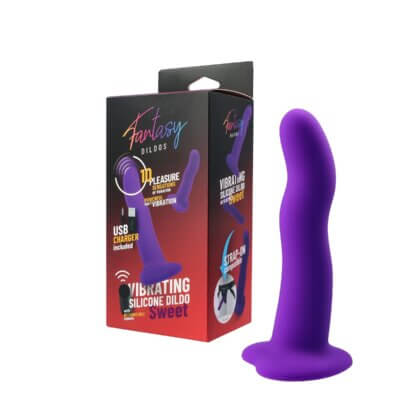 VIRGITE - VIBRATING SILICONE DILDO "SWEET" W/ REMOTE CONTROL