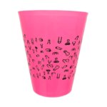 DIVERTY SEX - VASO PLASTICO DISEÑO PENES FUSCIA 500ml