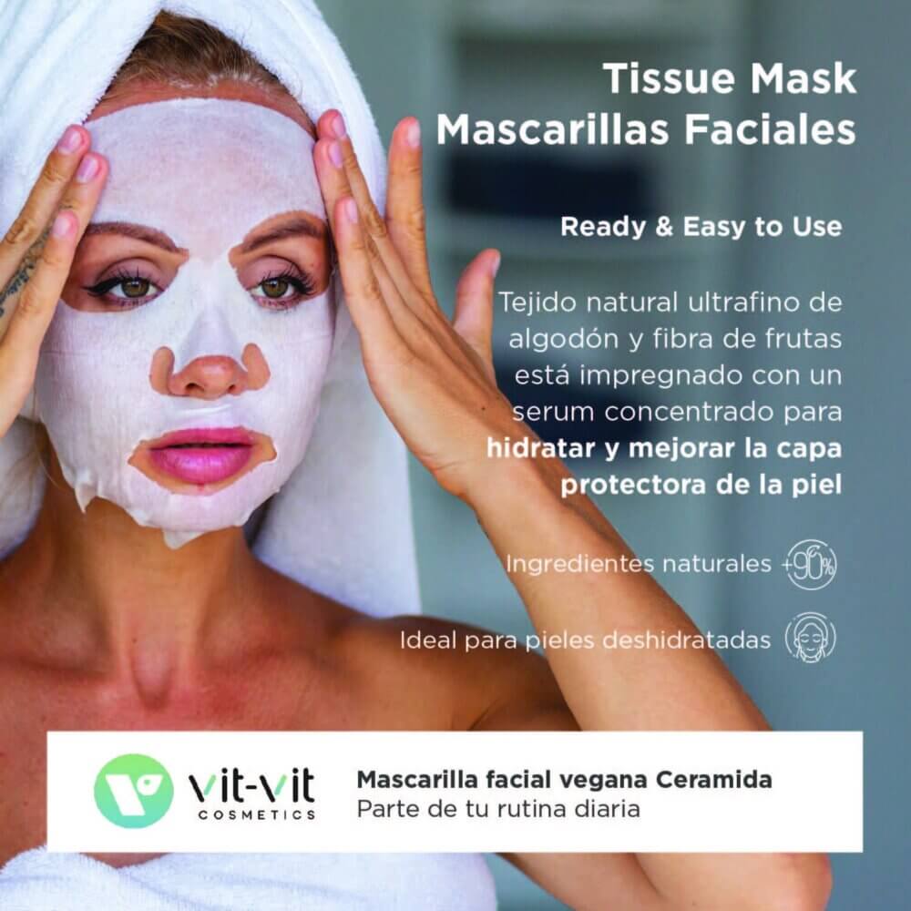 VIT VIT COSMETICS - MASCARILLA DE TEJIDO FACIAL CERAMIDE RESTORATIVE - Imagen 2