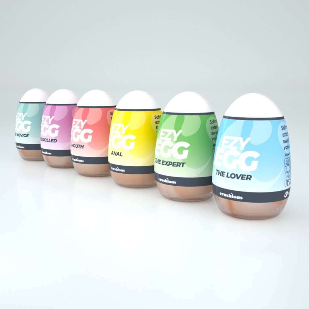 CRUSHIOUS - CAJA DE 6 HUEVOS MASTURBADORES EZY EGG - Imagen 3