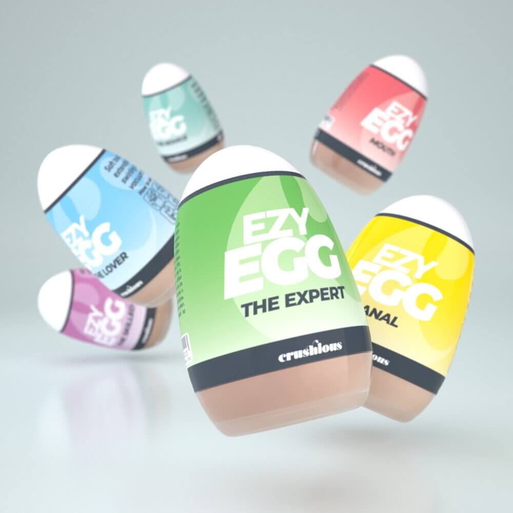 CRUSHIOUS - CAJA DE 6 HUEVOS MASTURBADORES EZY EGG