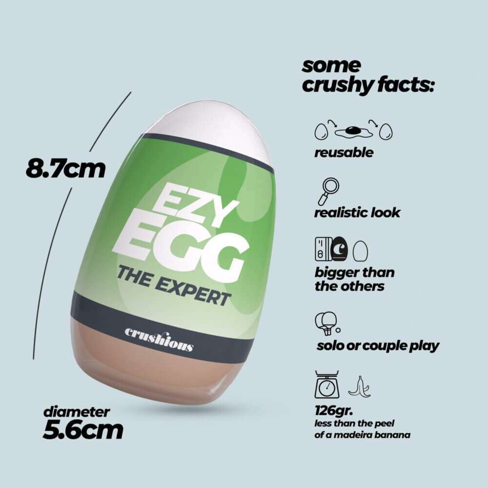 CRUSHIOUS - HUEVO MASTURBADOR EZY EGG THE EXPERT - Imagen 2