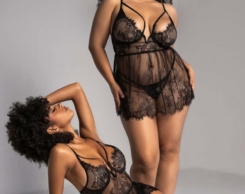 Lace Dreams 🖤Flaunt your curves in this stunning babydoll crafted with eyelash lace. Enhanced w