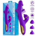 INTOYOU - SISTER 2.0 VIBRADOR CON LENGUA FLAPPING, GOLPETEO Y CABEZALES INTERCAMBIABLES