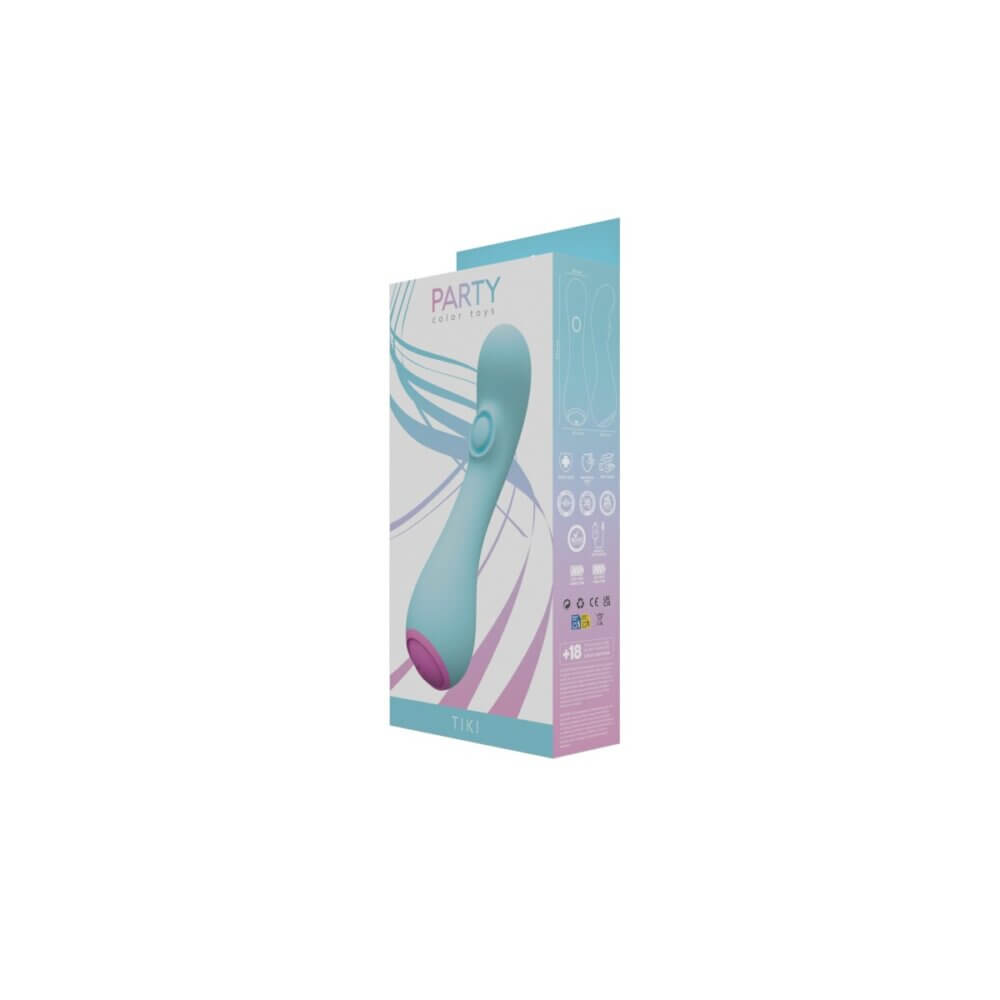 PARTY COLOR TOYS - VIBRADOR TIKI AZUL - Imagen 2