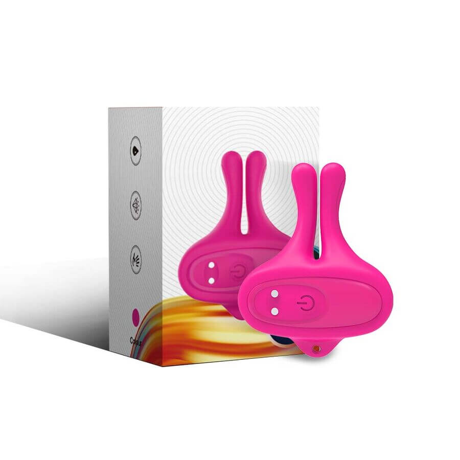 ARMONY - PINZAS PARA PEZONES MAGNÉTICA CON VIBRACIÓN FORMA CONEJO ROSA - Imagen 3
