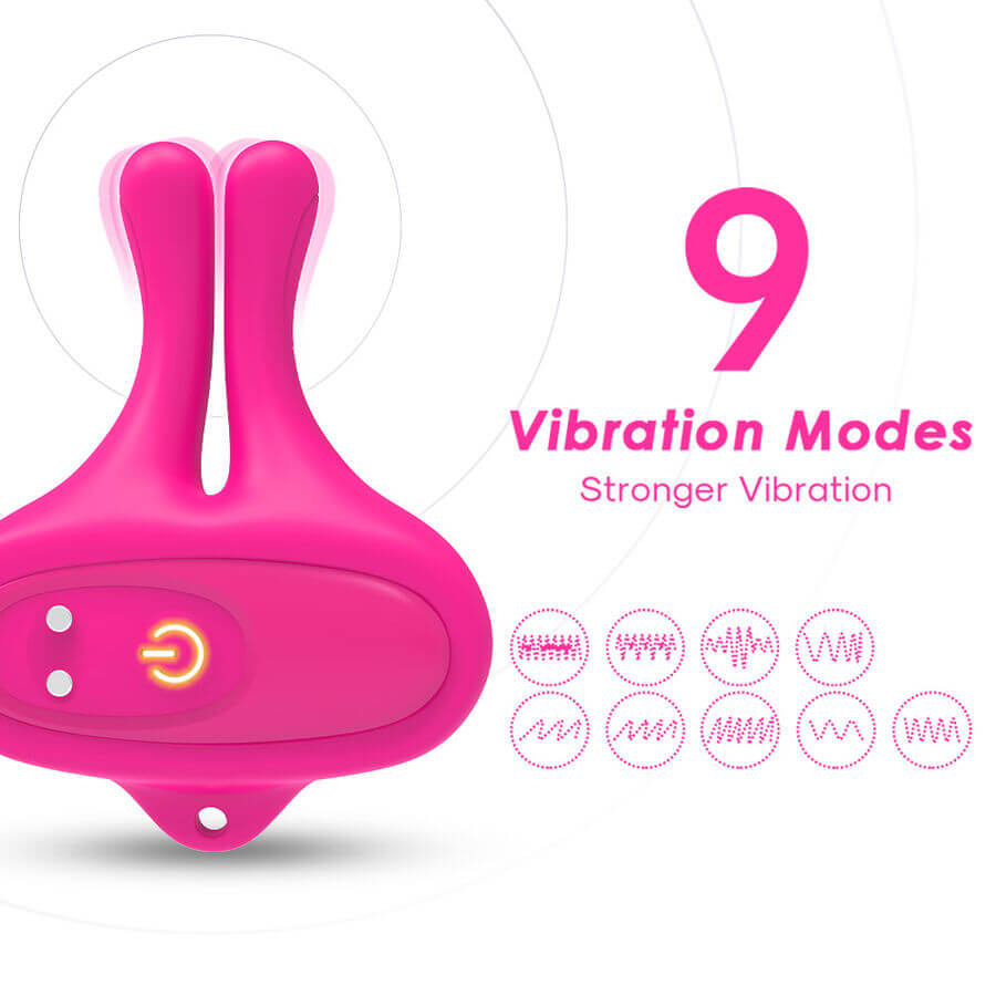 ARMONY - PINZAS PARA PEZONES MAGNÉTICA CON VIBRACIÓN FORMA CONEJO ROSA - Imagen 5