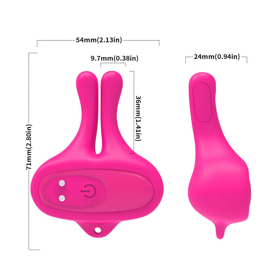 ARMONY - PINZAS PARA PEZONES MAGNÉTICA CON VIBRACIÓN FORMA CONEJO ROSA - Imagen 6