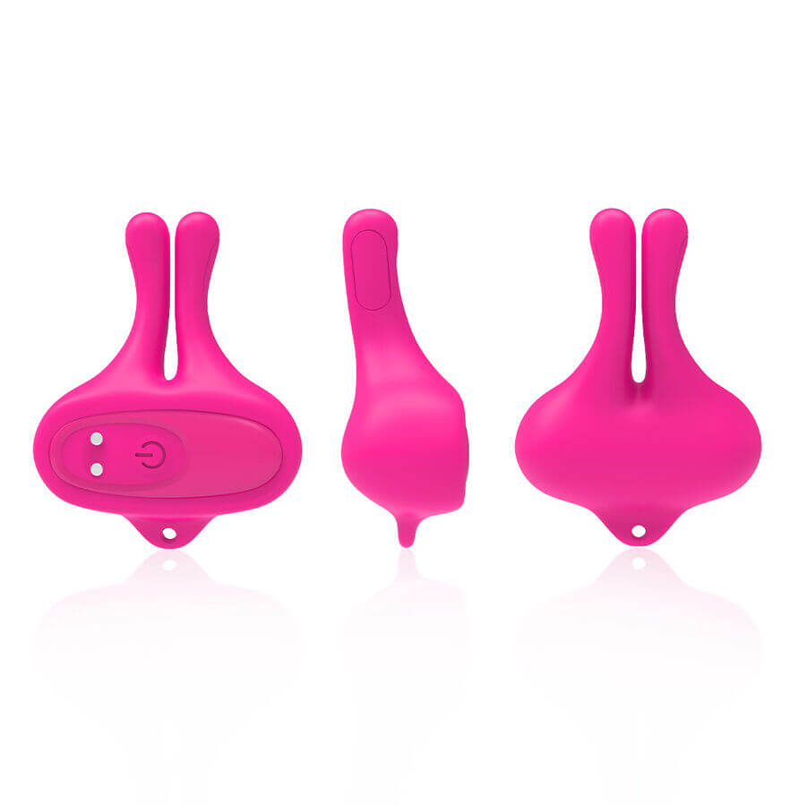 ARMONY - PINZAS PARA PEZONES MAGNÉTICA CON VIBRACIÓN FORMA CONEJO ROSA - Imagen 2