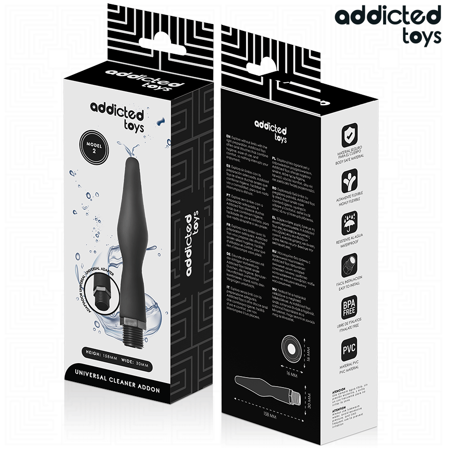 ADDICTED TOYS - LIMPIADOR ANAL CON ADAPTADOR UNIVERSAL MODELO 2 - Imagen 2