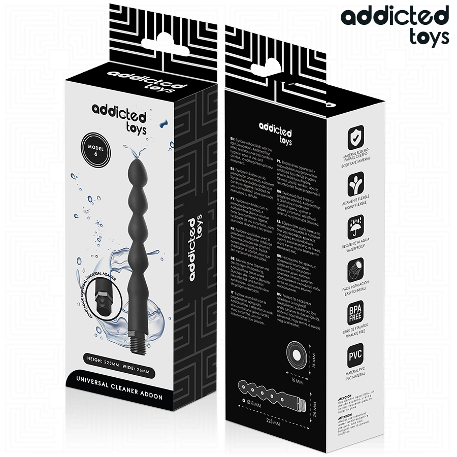 ADDICTED TOYS - LIMPIADOR ANAL CON ADAPTADOR UNIVERSAL MODELO 6 - Imagen 5