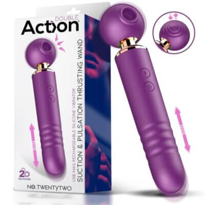 ACTION - NO TWENTYTWO SUCCIONADOR 3 EN 1 CON PULSACION Y THRUSTING