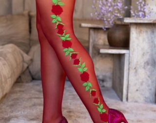 Stepping into the holiday season 🌹_🛍️- Roselle Floral Side Thigh Highs