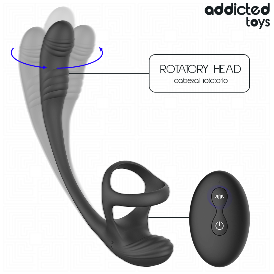 ADDICTED TOYS - PLUG ANAL VIBRACIÓN Y WAVING 360º Y ESTIMULADOR TESTÍCULOS 1 ADDICTED TOYS - PLUG ANAL VIBRACIÓN Y WAVING 360º Y ESTIMULADOR TESTÍCULOS