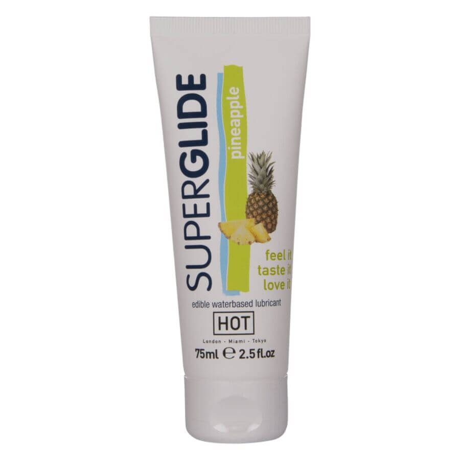 HOT - SUPERGLIDE LUBRICANTE COMESTIBLE BASE AGUA PIÑA 75 ML