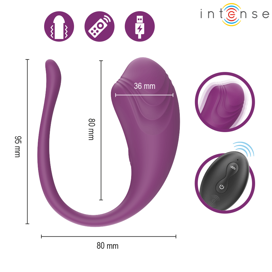 INTENSE - OLIVIA HUEVO VIBRADOR CONTROL REMOTO - Imagen 2