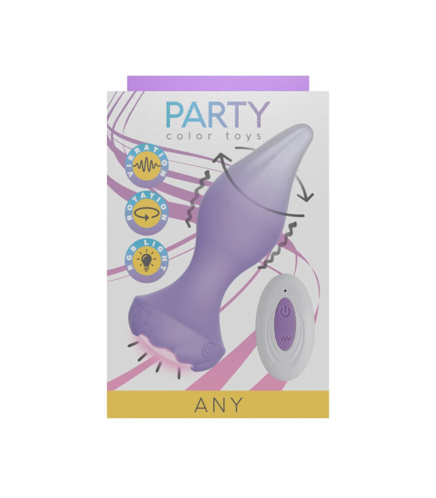 PARTY COLOR TOYS - PLUG VIBRADOR ROTADOR ANY USB CON MANDO