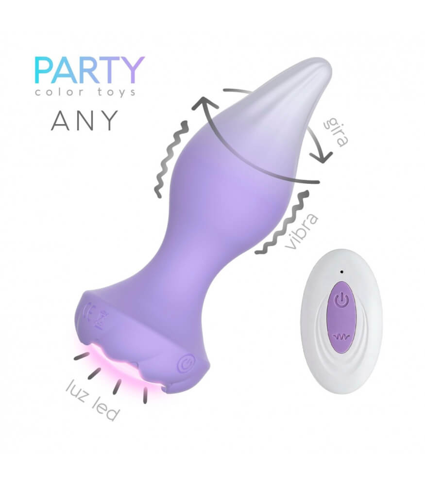 PARTY COLOR TOYS - PLUG VIBRADOR ROTADOR ANY USB CON MANDO - Imagen 2